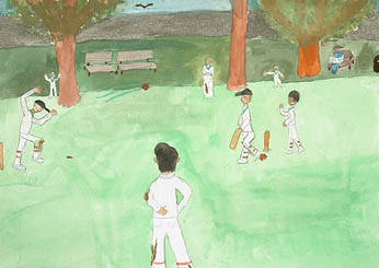 Cricket in Priory Park