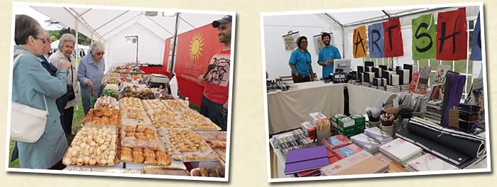 Food stall and art shop