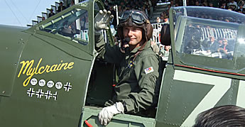 A Spitfire pilot at work