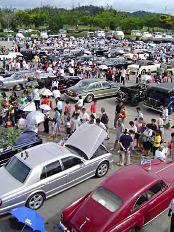 Display of cars