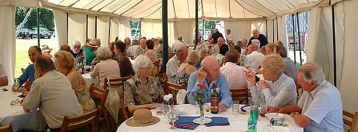 Lunch in the marquee